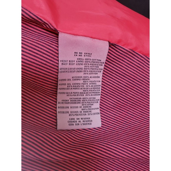 Levi’s STRAUSS Co Cotton Military Women Jacket XL Coral Color Pockets VGUC - Picture 7 of 7